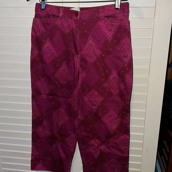 Colorful 80's St. Johns Bay Capri Jeans Pink - Picture 1 of 3